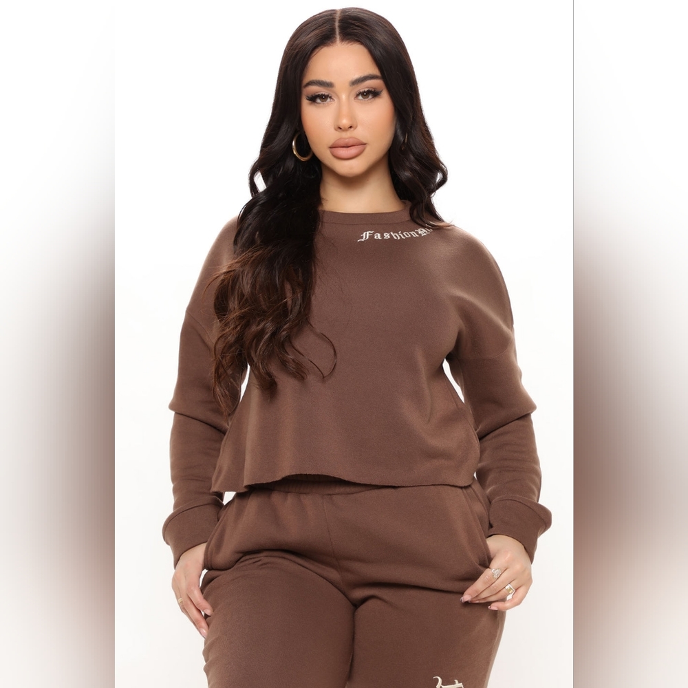 WOMEN'S JOGGER SET - BROWN SIZE M - Picture 2 of 10